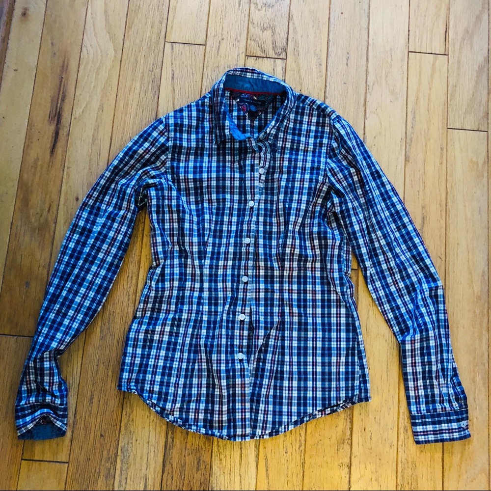 Red, white, and blue Tommy Hilfiger button down